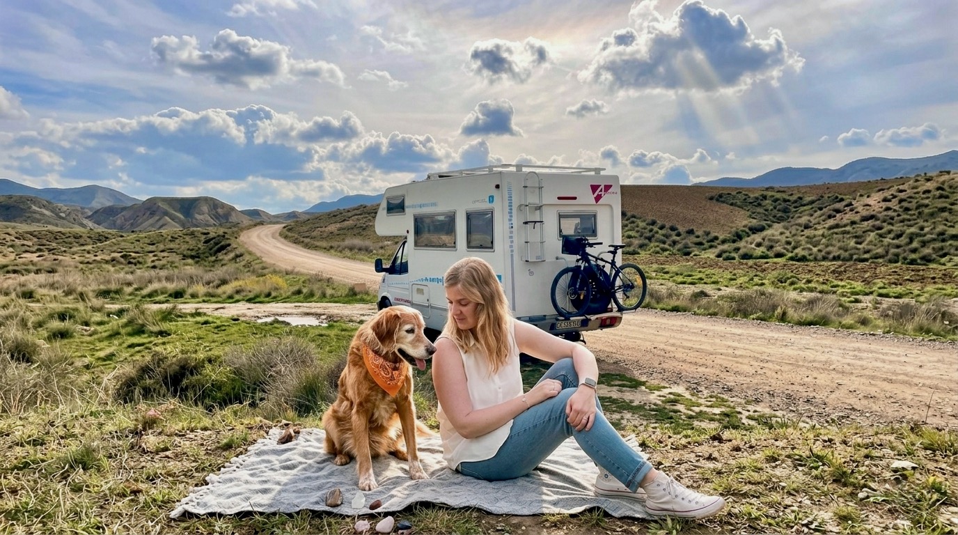 🚐 Interview – Elodie, 38 ans : voyager avec son chien en camping-car